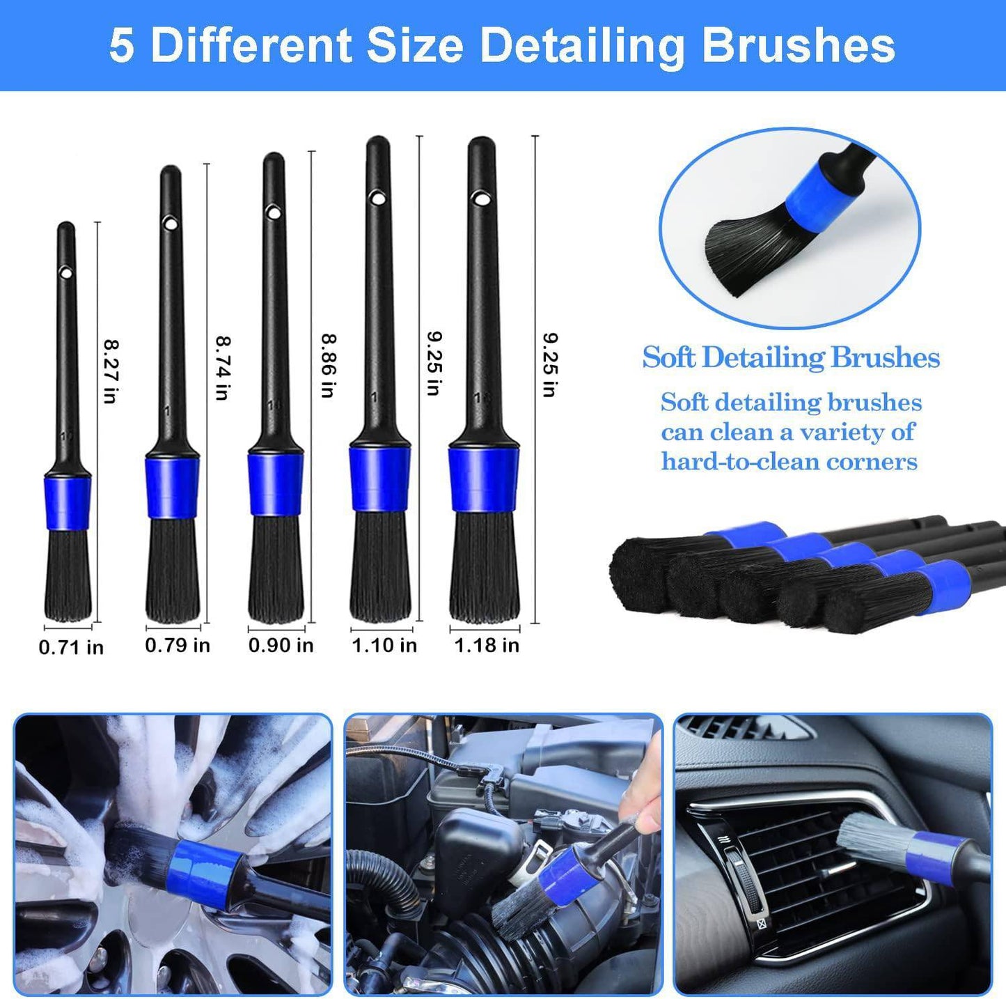 DunGood 26-Piece Pro Detailing Brush Kit